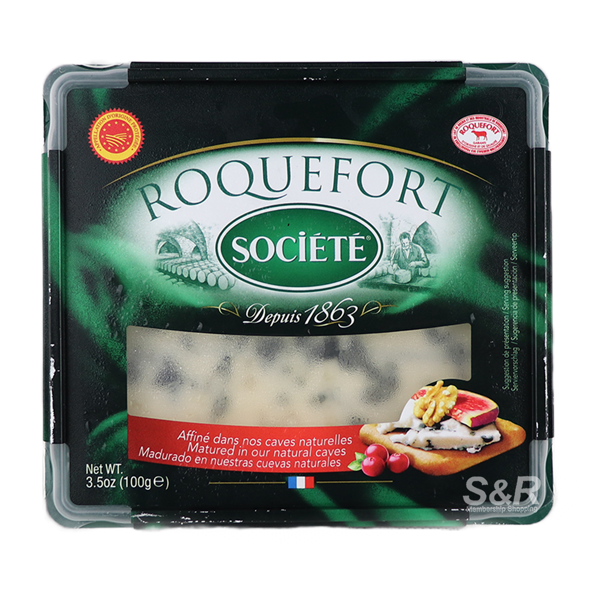 Societe Roquefort Blue Cheese 100g Societe Roquefort Blue Cheese 100g
